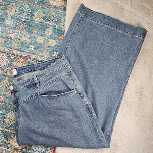 Lane Bryant Flex Magic Waistband Signature Fit Mid Rise Wide Leg Jeans 26P
